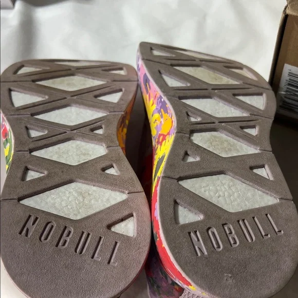 NOBULL WOMENS Floral Sneakers - Purple and Yellow size 7. - Picture 8 of 8